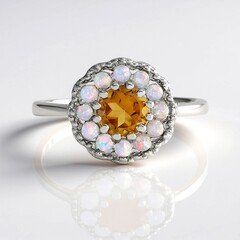 Anello in argento con Citrino