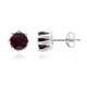 Boucles d'oreilles en argent et Rubis