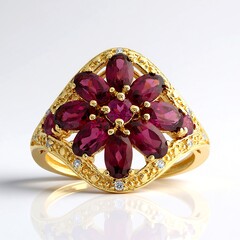 Anillo en plata con Rodolita