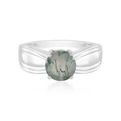 Anello in argento con Agata Muschiata