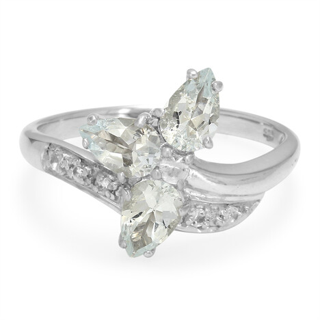 Bague en argent et Aigue-marine