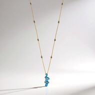 Collana in argento con Apatite Blu Neon