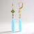 Orecchini in argento con Calcedonio Blu (KM by Juwelo)