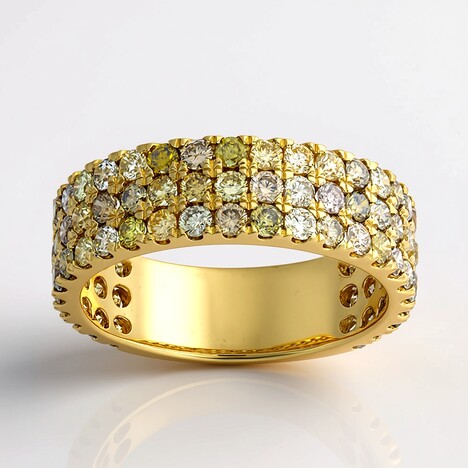 Anello in oro con Diamante Fancy I1 (CIRARI)