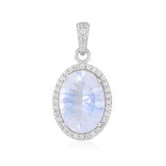 Colgante en plata con Cuarzo azul lunar