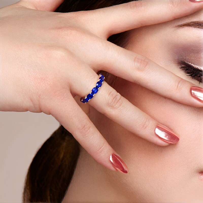 Anillo en plata con Cianita de Nepal