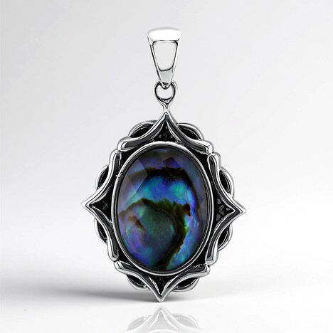 Ciondolo in argento con Quarzo Bianco (Art of Nature)