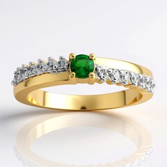 Anello in oro con Tsavorite AAA del Kenia