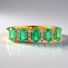 Anello in argento con Smeraldo Etiope