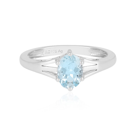 Bague en argent et Aigue-marine