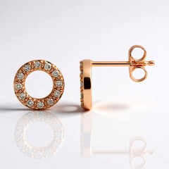 Pendientes en plata con Diamante rosa de Francia de Argyle VS1