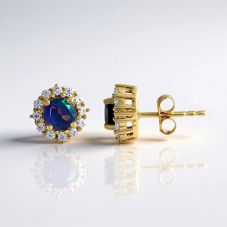 Orecchini in argento con Opale Mezezo (Adela Silber)