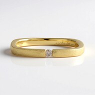 Bague en argent et Diamant champagne I2 (de Melo)
