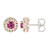 Pink Flouorite Silver Earrings (Gems en Vogue)