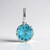 Ciondolo in platino con Apatite Paraiba