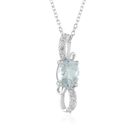 Brazilian Aquamarine Silver Necklace