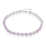 Bracelet en argent et Améthyste