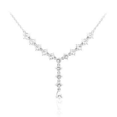 Weißer Topas-Silbercollier