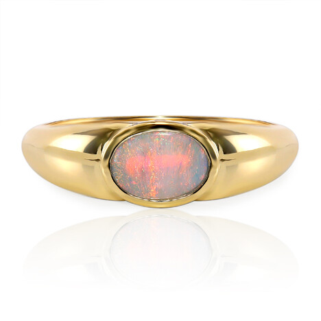 Lightning Ridge-Schwarzer Crystal-Opal-Goldring (Mark Tremonti)