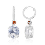 Pendientes en plata con Cuarzo azul lunar