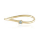 18K SI2 Sky Blue Diamond Gold Ring