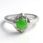 Anello da uomo in argento con Crisoprasio Imperiale