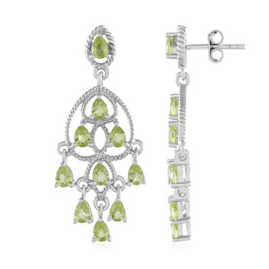 Peridot-Silberohrringe