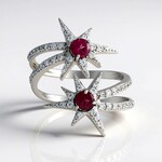 Anello in argento con Granato Malaya