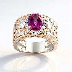 Anello in argento con Topazio Rosa (Gems en Vogue)