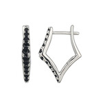 Orecchini in argento con Spinello Nero