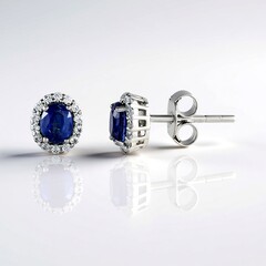 Orecchini in argento con Cianite del Nepal