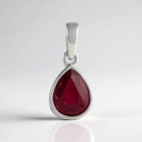 Ciondolo in argento con Rubino Bemainty