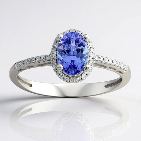 Anello in oro con Tanzanite AAA