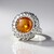 Anello in argento con Ambra Baltica Cognac (dagen)