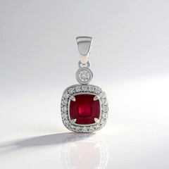Ciondolo in argento con Rubino Bemainty