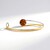 Bracciale in argento con Ambra Baltica Cognac (dagen)