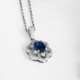 Collana in oro con Zaffiro Ceylon Blu (CIRARI)