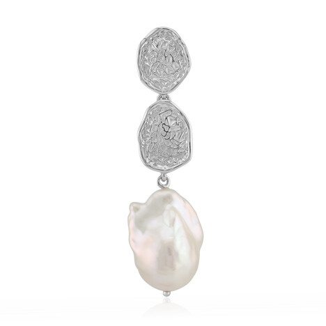Colgante en plata con Perla blanca Freshwater (MONOSONO COLLECTION)