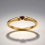 Anello in oro con Diamante Porpora I2