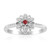 Anillo en plata con Berilo rojo