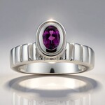 Anello in argento con Granato Roshoite (Pallanova)