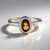 Anello in argento con Zircone Mandarino