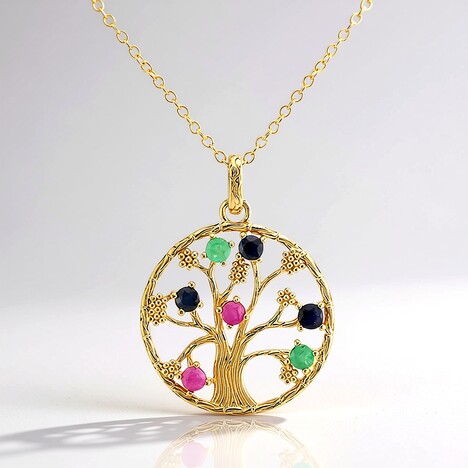 Collana in argento con Zaffiro Blu