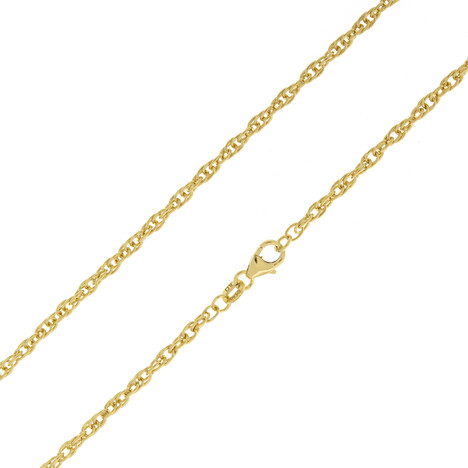 Silber-Singapurkette - 5,84 g - 45 cm - vergoldet