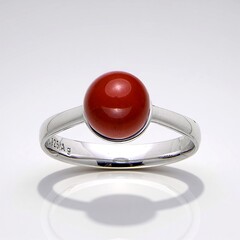 Anello in argento con Diaspro Rosso