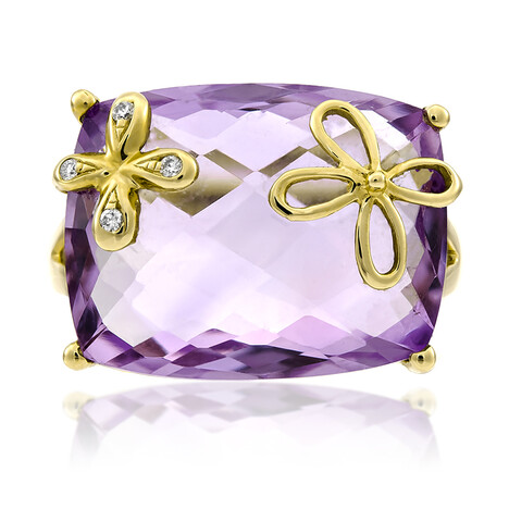 Lavendel-Amethyst-Goldring