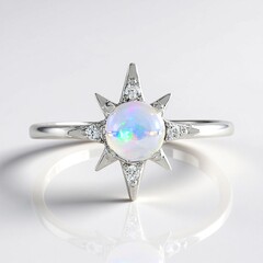 Anello in argento con Opale di Welo