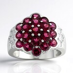 Anello in argento con Rodolite