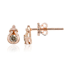 Orecchini in oro con Diamante Rose de France SI1 di Argyle