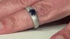Zilveren ring met een ioliet